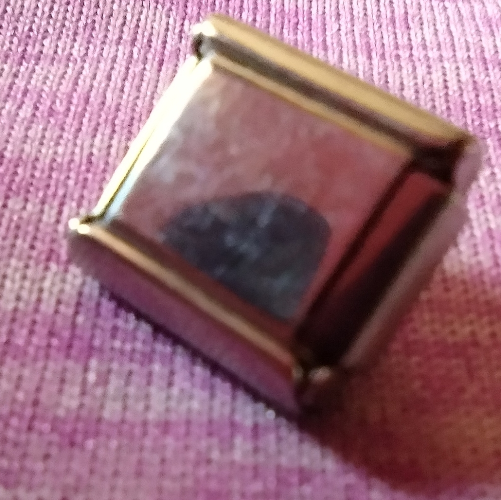 Aquamarine Gem Italian Stainless Steel Charm Link - Picture 7 of 7